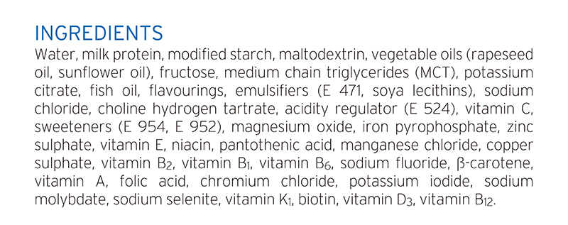 Diben Vanilla Ingredients Eng