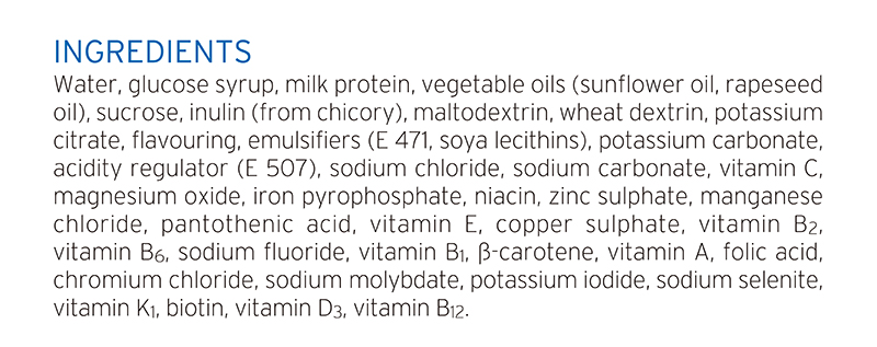 Fresubin 2kcal Fibre Drink ingredient Eng