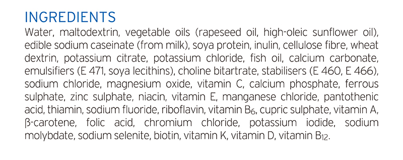 Fresubin Energy Fibre 1000ml ingredients Eng