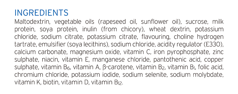 Fresubin Powder Fibre ingredients Eng